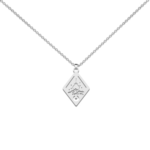 AATOP Acota Necklace Velariis Thorns Rose Jewelry Bookish Gift S-Jm Merch Night Court Necklace Jewelry (acota-r necklace 1uk Sterling Silver)