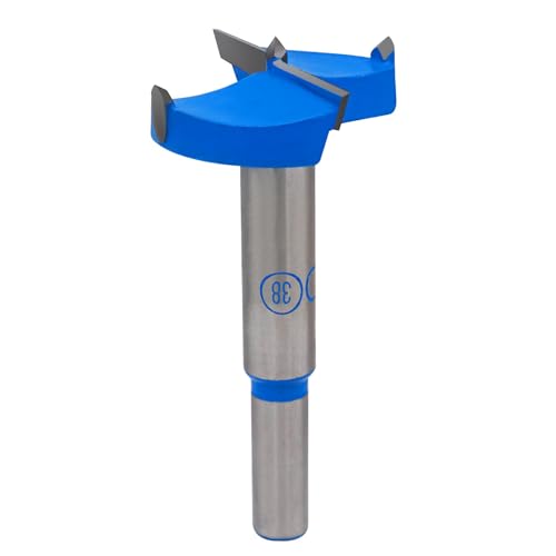 Skweawert Forstner Drill Bit 1-1/2 Inch / 38mm Tungsten Carbide Wood Hole Saw Auger Opener Round Handle 1.5