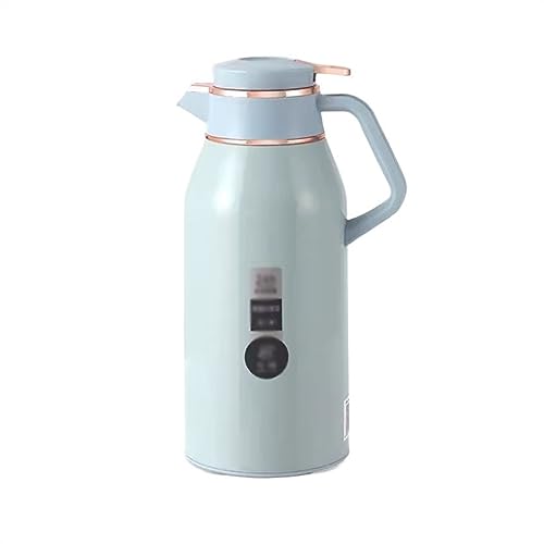 Jarra al vacío de gran capacidad de 1,9 l botella de vidrio aislada para exteriores, oficinas, hogares, restaurantes, jarra térmica/jarra de té/cafetera (color: blanco, tamaño: 1,9 L) (taza 1,9 L)