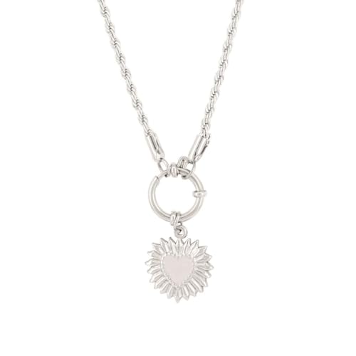 Collier de Soleil en Or 925 Argent Sterling Totem Géométrique de Luxe