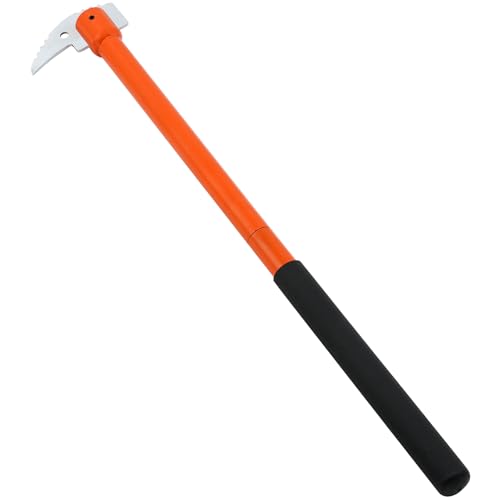 PIRIPARA 30 Inches Pickaroon Logging Tool Hookaroon Log Roller Forestry Tool Lift Drag Move Logs Heavy Duty Steel with Non Slip Rubber Grip for Timberjack Logger