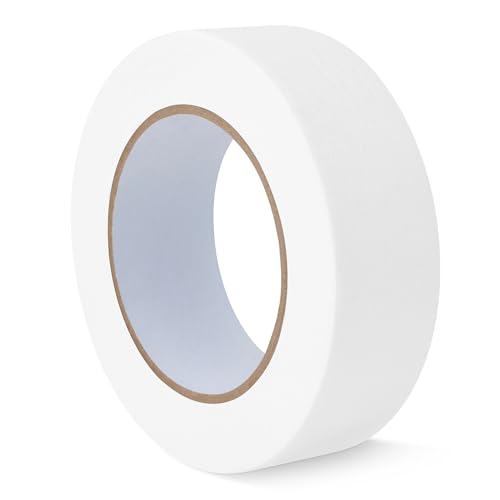 Amazon Basics Cinta de enmascarar para múltiples superficies, blanca, cinta para pintores, 3.6 cm x 55 m, 1 Unidad, Blanco