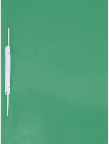 Pasta com Grampo Trilho, Verde, Tamanho Ofício, Spiral, 10 Unidades