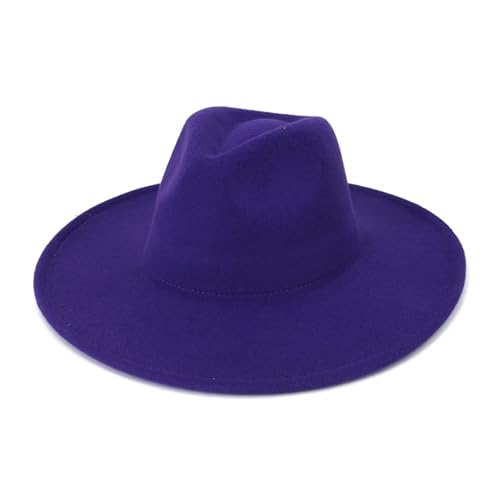 Chapeau Fedora hommes et femmes feutre vintage grand bord 9.5