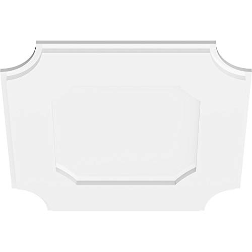 Image of Ekena Millwork CMP20LE Locke Architectural Grade PVC Contemporary Urethane Ceiling Medallions 20 inchOD x 12 inchC x 1 inchP