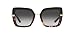 Dolce & Gabbana DG4373-34008G Sunglasses Black ON Winter Flowers Print w/Grey Gradient Black 52mm