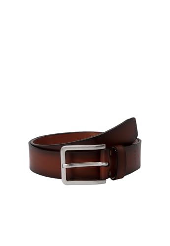 Ceinture LLOYD de 3.5 cm de large en cuir marron brandy pour homme élégant