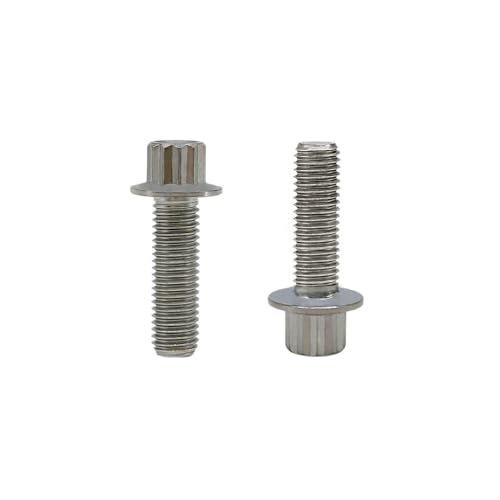 Image of Rison Titanium M7 Titanium Split Rim Bolts for 3pc /2pc Wheels (M7x24mm, Silver)