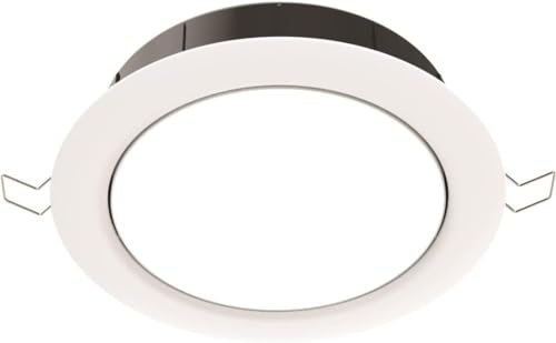 Juno WF6C ADJ TUWH MW M6 Smart LED Wafer Downlight, 2700K-5000K Tunable White, Dimmable, Zigbee or Bluetooth Connection, Use with Alexa, Google Home, SmartThings, Adjustable, 6 Inch, Matte White