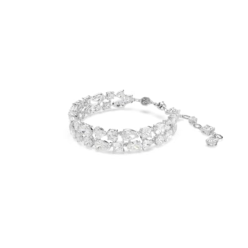 Swarovski Braccialetto Mesmera, Taglio Misto, Bianco, Placcato Rodio - 2