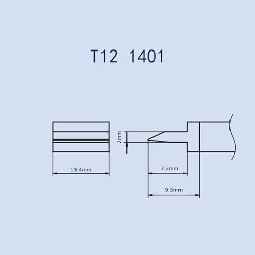 Image of Soldering Iron Tips, T12-1401 Spade Tip Replacement for FX-951 FX-950 FM-203 Rework Station