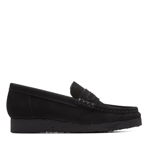 Clarks Originals Wallabee Mocassins en daim pour femme, Noir , 37 EU