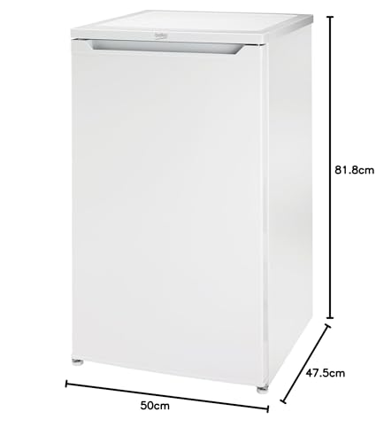 Beko TS190040N Standkühlschrank freistehend, 88 l Gesamtrauminhalt, wechselbarer Türanschlag, gute Beleuchtung im Gerät, 38 dB, robuste Glasablagen, Weiß – Bild 3