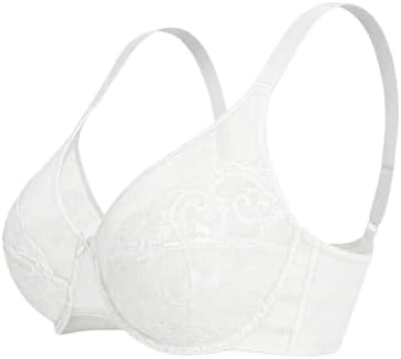 As Fairy Damen Spitzen Push-Up BH mit Bügel für Starker Halt Große Brüste | Breite Träger, Minimizer Komfortabler Alltag BH, Transparentes Netz, Atmungsaktiv und bequem ohne Polste
