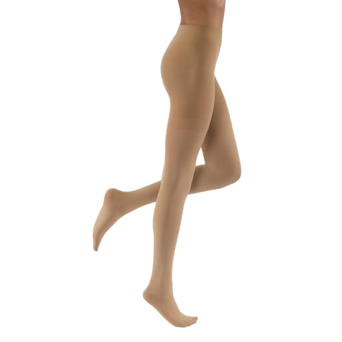 Image of JOBST Relief Waist High Graduated Compression Stockings 20-30mmHg - Comfortable Unisex Design - Closed Toe, Beige, Medium Petite