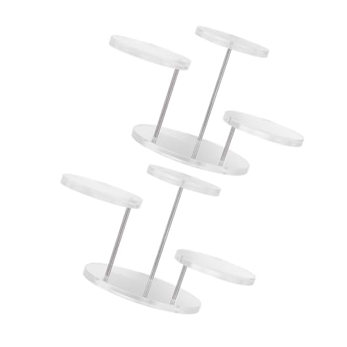 Cabilock 2 Sets Soporte De Joyería De Anillo Transparente Para Mostrar Una Exhibición De Anillo De Joyería Acrílica Para Vender Soportes De Almacenamiento De Anillos Transparentes