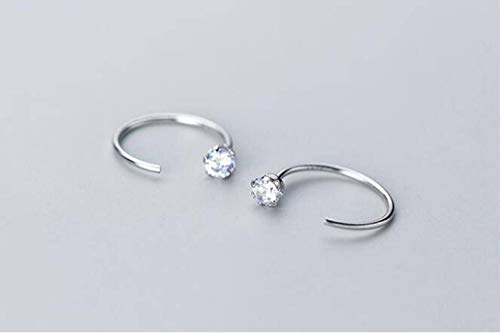 Boucle d'oreille mode diamant six griffes pour illuminer vos tenues de soirée