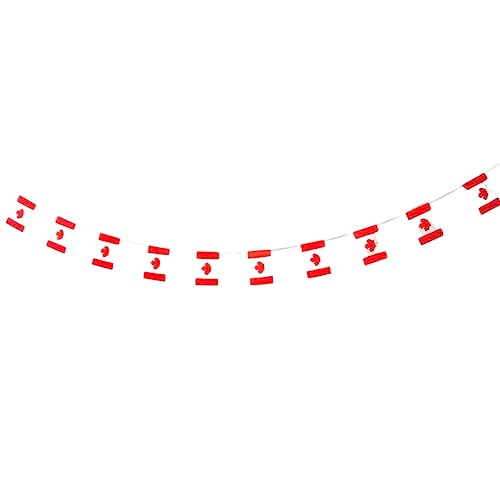 Kanadische Flagge, 40 Stück, kanadische Flagge, Kanada-Girlande, 11,4 m, kanadische Nationalflagge, 14 x 21 cm, für Gartenbar-Dekorationen (Kanada)