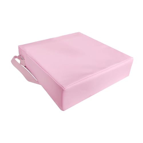 JunZheHub Cojín Elevador para Niños, Portátil, para Silla de Comedor, con Núcleo de Esponja Gruesa, Impermeable, de Cuero PU, Antideslizante, con Correas Ajusta, Rosa, Individual