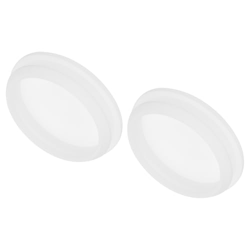 Image of MECCANIXITY 2pcs Silicone Snap in Locking Hole Plugs,54.6mm /2.1 Inch Mounting Diameter Narrow Groove Width 5mm Panel Seal Cover Round for Kitchen Bulkheads Waterproof Sealing Plugs Clear
