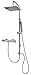 Produktbild Duschset mit Thermostat Duschsystem Regendusche Duschgarnitur Set mit Handbrause Edelstahl Dusche komplett Wandhalterung höhenverstellbar Chrom Shower System
