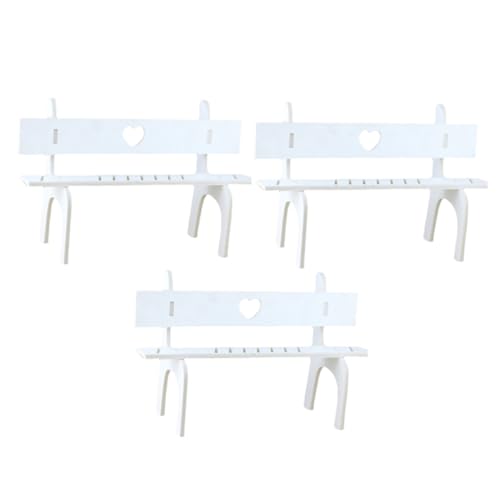 SUPVOX 3pcs Plastic Doll Stool Set Easy Assembly Mini Hanging Legs Chairs for Dollhouse Decor Home Decor