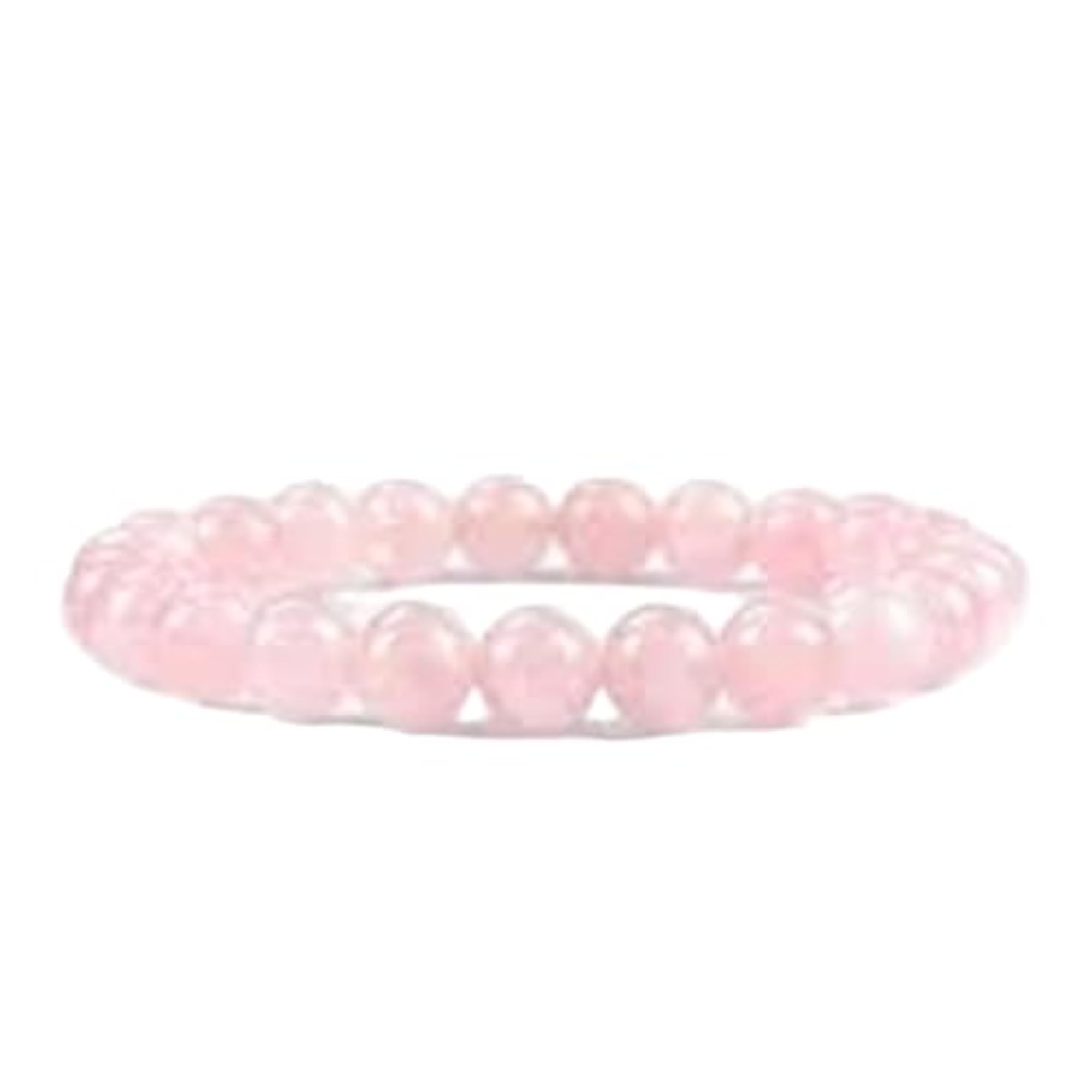 Natural Rose Quartz Stretchable Bracelet, Unisex