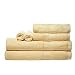 Pure Fiber Viscose Derived from Bamboo 6-Piece Bath Towel Set, Butterscotch