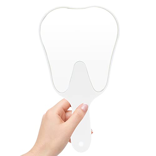 faruijie Dental Handspiegel Bunte Kunststoff niedlich Zähne Shaped Mirror Mündliche medizinische Funktion Kleiner Gesichtsspiegel Leichter Makeup-Spiegel für Kinder Mädchen Frauen und Klinik