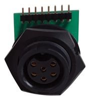 Circular Connector, Right Angle, Narrow Board, Mini-CON-X 7261 Series, Flange Mount Plug
