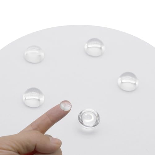 Jeada 5 lenti in vetro ottico da 22 mm, piatto-convesse senza bordo di messa a fuoco, lente convessa a LED per torcia a LED, trasparente, (Φ22 mm x H 5,7 x F30)