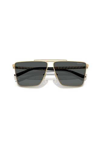 Image of Versace Man Sunglasses Gold Frame, Dark Grey Lenses, 64MM