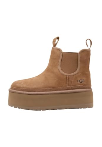UGG Neumel Platform Chelsea, Stivali Donna, Marrone Chesnut, 40...