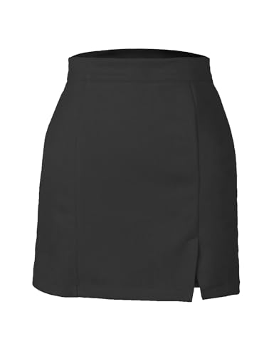 iWoo Womens Mini Skirt High Waisted Business Casual A-line Short Pencil Corduroy Skirts