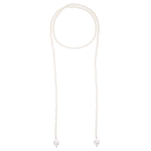 Colares de pérolas longas com pingente de 1,920 cm para mulheres, fantasia de pérola dos anos 20, colar vintage com miçangas, joia de pérola que não mancha, joia de convidada de casamento para