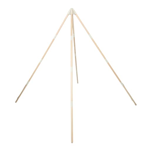 Poteaux en bois WOONEKY pour tente tipi enfant avec supports triangulaires robustes