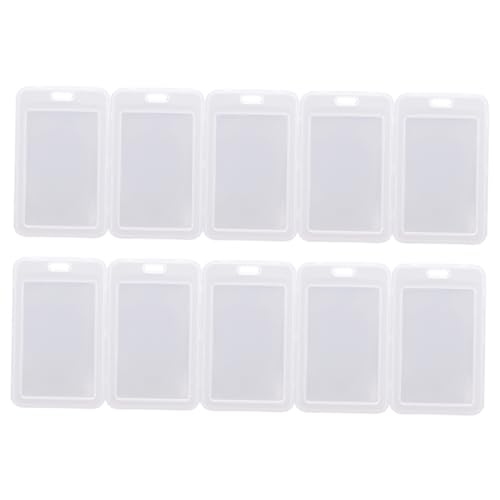 15Pcs Clamshell Bus Card Holders Protective Badge Covers for Students and Employees Sturdy ID Permit Sleeves for Public Transport