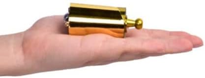 blue-ther 59"/150cm Metal Appearing Cane with Free Gloves and Video Tutorial,Pocket Bo Staff Magic Wand Stage Close-up Magic Tricks (Golden-Silver)