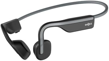 Shokz OpenMove Bezprzewodowe Bluetooth słuchawki z technologią przewodnictwa kostnego i odporne na pot Bluetooth z mikrofonem do sportu Gray