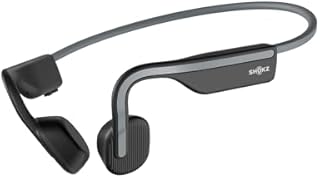 Shokz OpenMove Bezprzewodowe Bluetooth słuchawki z technologią przewodnictwa kostnego i odporne na pot Bluetooth z mikrofonem do sportu Gray