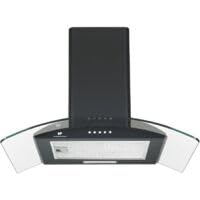 Hotte décorative - CONTINENTAL EDISON - CEH60GB2 - Classe A - 60 x 47 x 50,84 cm - Noir/Verre