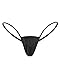 Justgoo Womens Sexy G-String Micro Back Thongs Panties Underwear Low Rise T-Back Underpants Black