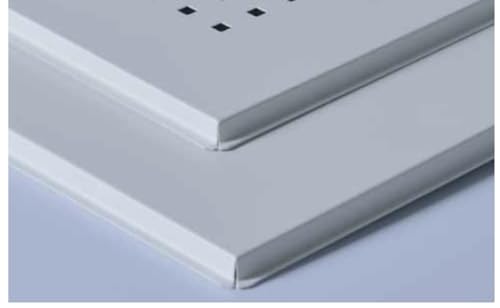 ITP Akifix SM02W.F0 - Paneles de techo metálicos blancos 60 x 60 x 0,9 cm - Liso no perforado ‎- Paquete de 20 paneles - total 7,20 m² - borde Lay-in 24