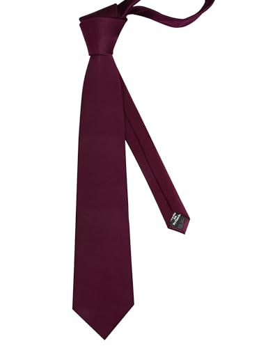 Image of GUSLESON Classic New 3.15 inch(8cm) Men's Solid Color Necktie Wedding Business Tie + Gift Box
