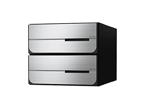 Nasta D-All KS-MB6102PY-3LK-W Post, Front and Rear Opening, Indoor Type, White, Body Depth 16.7 inches (42.32 cm), Body Height 14.2 inches (36 cm), Body Width 11.0 inches (28 cm), Pack of 2