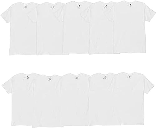 Hanes Mens Super Value 10-Pack ComfortSoft Crewneck, M, White2