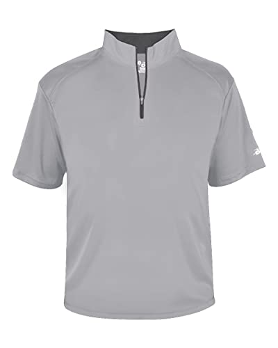 B-Core S/S 1/4 Zip Plata/Gris 2X-Large