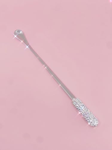 TISHAA Bling Rhinestone Coffee Spoon – Luxury Long Stainless Steel Iced Tea Spoon, Teaspoon for Coffee, Tea, Lattes, Cappuccinos, and Iced Drinks (Regular) image 4