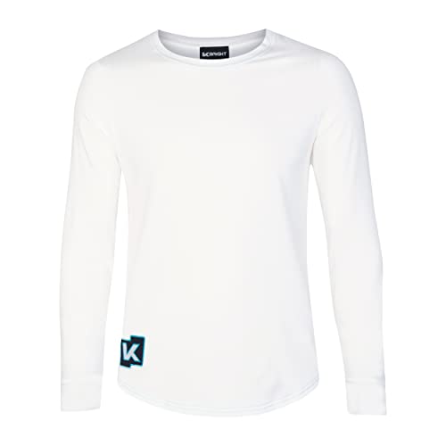 K-BRIGHT T-shirt à manches longues Premium GOTS - Fabriqué en Europe - Durable - Fair sportif, Blanc., L Cover