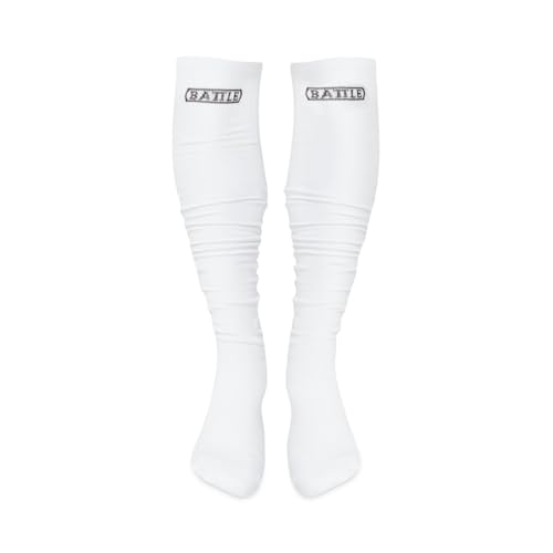 Battle Sports Long Scrunch Football Socks, Extra Long Padded Sport Socks for Men & Boys